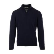 Blauwe Sweater Half Zip Stijl Paul & Shark , Blue , Heren