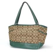 Pre-owned Canvas shoulder-bags Coach Pre-owned , Green , Dames