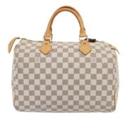 Pre-owned Canvas handbags Louis Vuitton Vintage , White , Dames