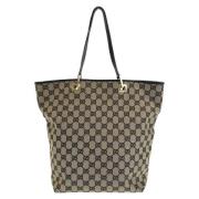 Pre-owned Canvas totes Gucci Vintage , Beige , Dames