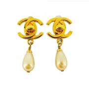 Pre-owned Metal chanel-jewelry Chanel Vintage , Yellow , Dames