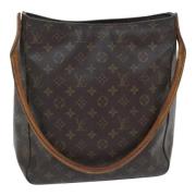 Pre-owned Canvas handbags Louis Vuitton Vintage , Brown , Dames