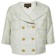 Pre-owned Silk outerwear Louis Vuitton Vintage , White , Dames