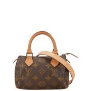 Pre-owned Canvas handbags Louis Vuitton Vintage , Brown , Dames