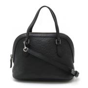 Pre-owned Leather handbags Gucci Vintage , Black , Dames