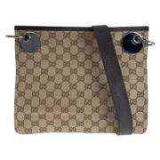 Pre-owned Canvas crossbody-bags Gucci Vintage , Brown , Dames