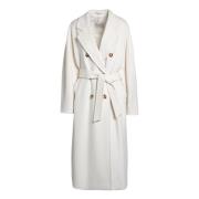 Dubbelborstige Jas Max Mara , White , Dames