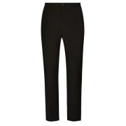 Faux Fur Trimmed Trousers Dolce & Gabbana , Black , Dames