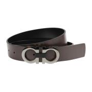 Stijlvolle leren riem voor mannen Salvatore Ferragamo , Brown , Heren