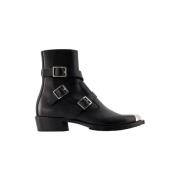 Leather boots Alexander McQueen , Black , Dames