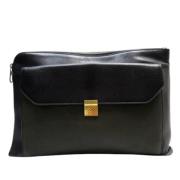 Pre-owned Leather clutches Bottega Veneta Vintage , Black , Dames