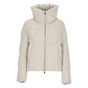 Beige Corduroy Gewatteerde Jas voor Vrouwen Save The Duck , Beige , Da...