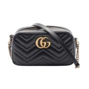 Pre-owned Leather shoulder-bags Gucci Vintage , Black , Dames