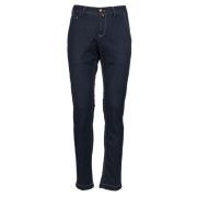 Katoenen Jeans met Riemlussen Jacob Cohën , Blue , Heren