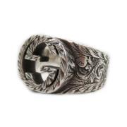 Pre-owned Metal rings Gucci Vintage , Gray , Heren