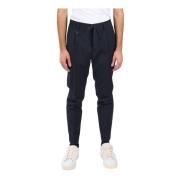 Wollen broek met manchetten Paolo Pecora , Blue , Heren