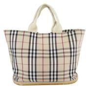 Pre-owned Canvas shoulder-bags Burberry Vintage , Beige , Dames