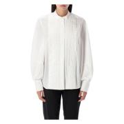 Witte Smoking Shirt Elegante Katoen The Garment , White , Dames