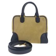 Pre-owned Leather handbags Loewe Pre-owned , Beige , Dames