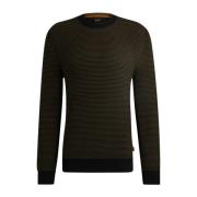 Gestreepte wolmix pullover Hugo Boss , Black , Heren