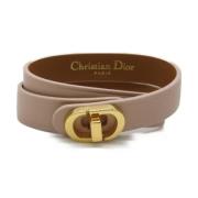 Pre-owned Leather bracelets Dior Vintage , Pink , Dames