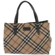 Pre-owned Canvas shoulder-bags Burberry Vintage , Beige , Dames