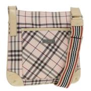 Pre-owned Nylon shoulder-bags Burberry Vintage , Beige , Dames