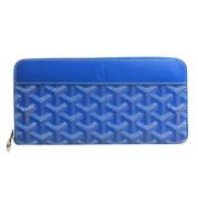 Pre-owned Canvas wallets Goyard Vintage , Blue , Dames