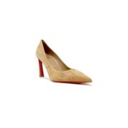 Bruine Suède Pumps Elegante Stijl Christian Louboutin , Brown , Dames