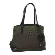 Pre-owned Leather prada-bags Prada Vintage , Green , Dames