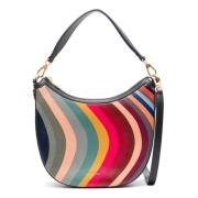 Regenboog Gestreepte Leren Schoudertas PS By Paul Smith , Multicolor ,...