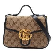 Pre-owned Canvas handbags Gucci Vintage , Beige , Dames