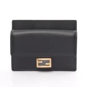 Pre-owned Leather wallets Fendi Vintage , Black , Dames