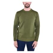 Wollen Crewneck Sweater Kangra , Green , Heren