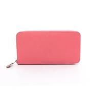 Pre-owned Leather wallets Hermès Vintage , Pink , Dames