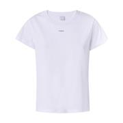 Casual Katoenen T-Shirt voor Vrouwen Pinko , White , Dames