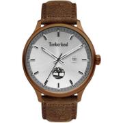 Roestvrijstalen bruin lederen herenhorloge Timberland , Brown , Heren