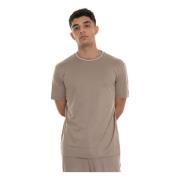 Casual Katoenen T-shirt Emporio Armani , Beige , Heren