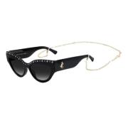 Zwarte Acetaat Dames Zonnebril Jimmy Choo , Black , Dames