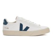 Witte Californië Blauwe Leren Sneakers Veja , White , Heren