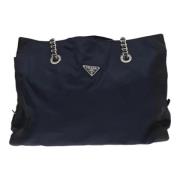 Pre-owned Canvas prada-bags Prada Vintage , Blue , Dames