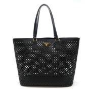 Pre-owned Leather totes Prada Vintage , Black , Dames