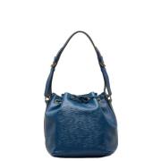 Pre-owned Leather handbags Louis Vuitton Vintage , Blue , Dames