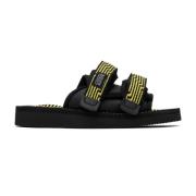 Zwarte Nylon Slip-On Sandalen Suicoke , Black , Heren