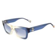 Blauwe Acetaat Dames Zonnebril Zadig & Voltaire , Blue , Dames