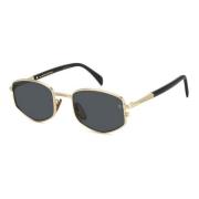 Zwarte Metalen Zonnebril Eyewear by David Beckham , Black , Heren