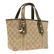 Pre-owned Canvas handbags Gucci Vintage , Beige , Dames