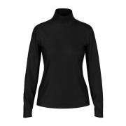 Glanzende Vrouwelijke T-shirt Marc Cain , Black , Dames