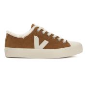 Kameel Witte Sneakers Stijlvol Comfortabel Veja , Brown , Dames