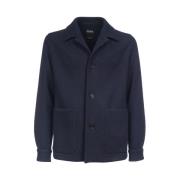 Alpe Chore Jacket in wol en kasjmier Ermenegildo Zegna , Blue , Heren